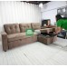 Relax All Day Sofa with Storage in Suede Brown