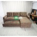 Relax All Day Sofa with Storage in Suede Brown