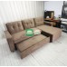 Relax All Day Sofa with Storage in Suede Brown