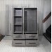 Asher  Three Door Wardrobe Cabinet with Mirror