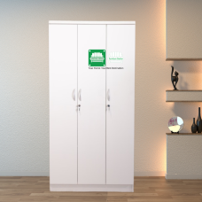 Amee Compact White Wardrobe Cabinet