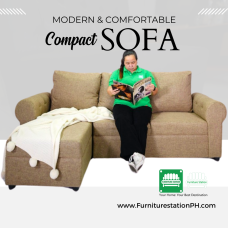 Jolly L shape Sofa with Simple tuft design