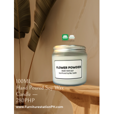 Flower Powder Hand Poured Soy Wax Candle 100ML