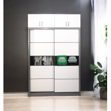 Basilica Wardrobe Cabinet with RemovableTop Storage