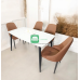 Bergamo Dining Set for Four (4) in Brown